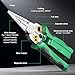 8 in 1 Wire Stripper with Voltage Tester, & Dual Alarms - Heavy Duty 12-250V AC/DC Tester for Hot/Neutral Wires - Electrician, HVAC, Car Repair Tool (Green)