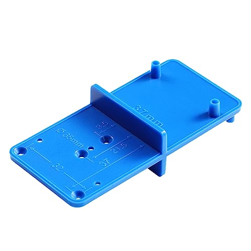 Bohrschablone - Blau Lochreihenschablone Kunststoff Topfband Schablone Topfband Bohrschablone Topfscharnier Schablone für Bohrhilfe Topfscharniere Montageplatten Ankörnschablone