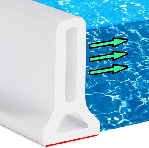 Image of Hi-Na 3ft /5ft /6ft /8ft10ft Collapsible Shower Threshold Water Dam Watei Barrier for Shower and Water Stopper Keeps Water Inside Water Threshold for Wet and Dry Separation (8ft)
