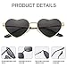 JOVAKIT Polarized Heart Sunglasses for Women Fashion Lovely Style Metal Frame UV400 Protection Lens (Gold/Grey)