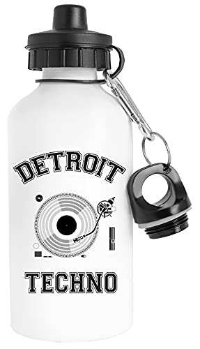 Prodotto in UE Detroit Techno Bottiglia d\'acqua Acciaio Inossidabile Viaggiatore Bianca Water Bottle Stainless Steel Traveller White