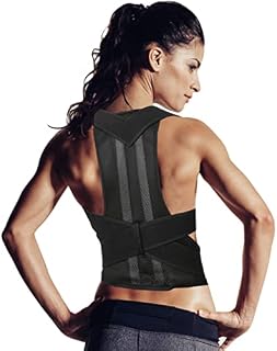 Posture Corrector for Men and Women, Adjustable Back Posture Brace Perfect for Lower and Upper Back Pain, Back Support Brace Support Shoulder Posture Trainer for Adult Students Children (S)