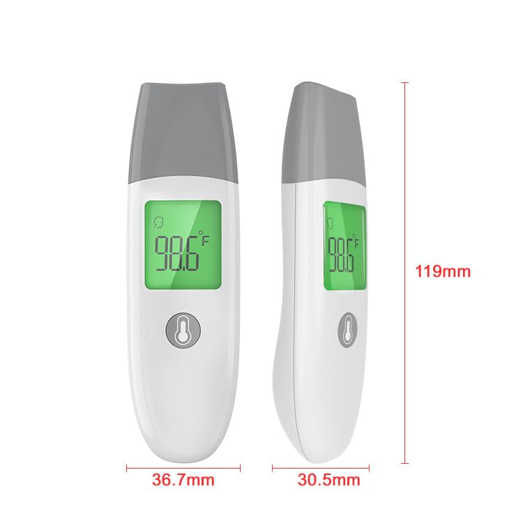 mini Forehead Thermometer for Adults and Baby, LED Display for Home, Thermometer with Fast 1 Second Reading, Rechargeable Thermometer with Fever Alert, Silent Mode