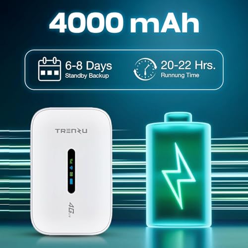 Image of 4G WiFi Dongle | Upto 300Mbps, 4000mah, 20hrs, 10 Devices, Support All Sim Airtel, Jio | Plug & Play Portable WiFi Hotspot Device | Wireless Data Card Stick for Travel | Sim Adapter Included