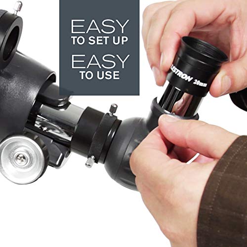 41mQbiT1d8L Celestron - AstroMaster 80AZS Refractor Telescope - Refractor Telescope for Beginners - Fully-Coated Glass Optics - Adjustable-Height Tripod - BONUS Astronomy Software Package - Image 4