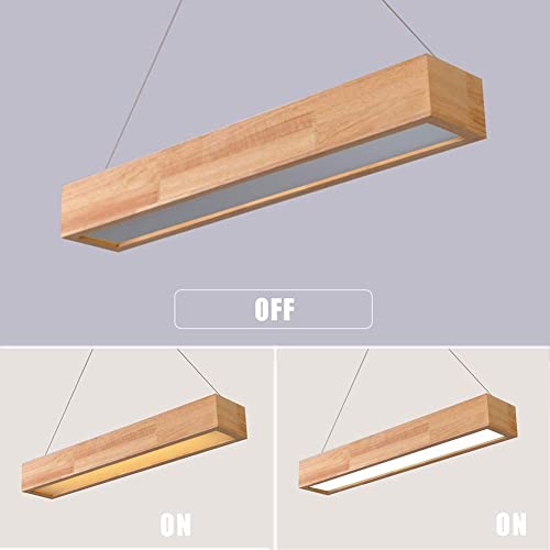Suspension rectangulaire en bois pour éliminer l'éblouissement avec une lumière LED douce - 8