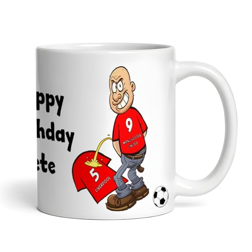 United Weeing on Liverpool Funny Rivalry Personalised Mug | Football Gift for Men | Joke Spoof Team Mug | Wee on Any Team | Gift for Him