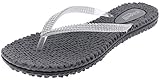 Capelli New York Transparent Thong with Rhinestones Trim Ladies Flip Flop