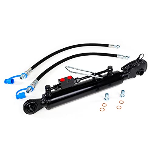 terzo punto idraulico per trattore cat2 + 2 ganci di bloccaggio 280 mm corsa bloccaggio completo di tubi e nippli
