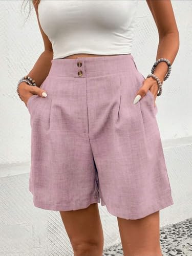 Gufrina pink linen shorts – image 2