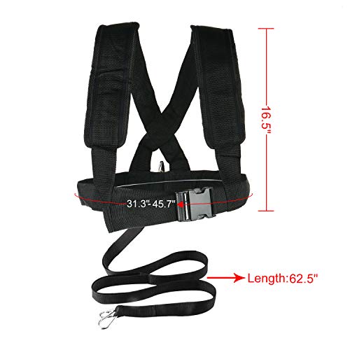Yaesport Speed Harness Trainer Power Sled Workout Harness, Tire Pulling Harness, Football Workout Equipment Sled Harness Pull Strap Resistance Training Team Sports Speed Agility Training Kits