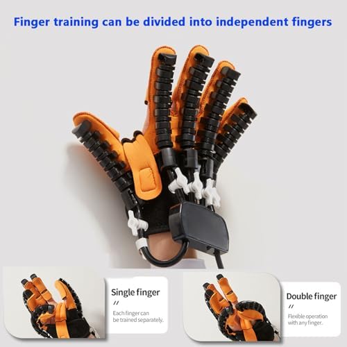 Rehabilitation Robot Gloves for Stroke & Arthritis, Hand Strengthening Device, Hemiplegia Therapy, Relieve Stiffness, Hand Exerciser Aid (Size S, Left Hand)