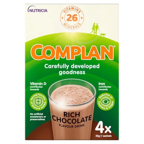 Complan Rich Chocolate Flavour Drink 4 x 55g Sachets