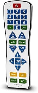 Water Resistant Universal TV Remote – EasyClean PC100 | Smart, Learning Remote, Large