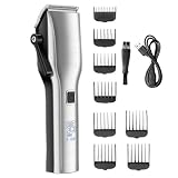EOYLMIRL Pro Hair Clipper Cordless Professional Electric Trimmer Adjustable Barber Cutting Kit Lithium Ion Rechargeable
