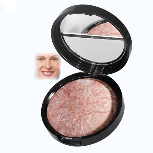 Image of AKARY Baked Powder Foundation, Oil Control Correcting Powder Foundation, Buildable Light to Medium Coverage - Demi-Matte Natural Flawless Finish Smooth Lightweight, 02 Fair