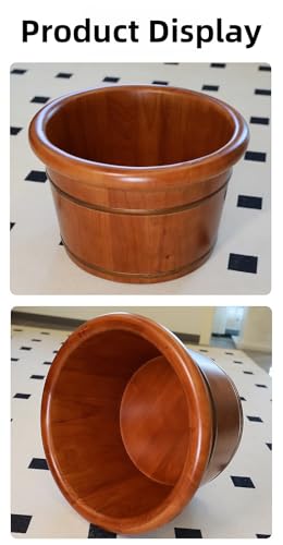 Bañera de Madera para Pies, Redonda, para Spa y Cuidado miniatura 5