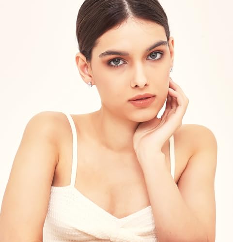 2 Carat Stud Earrings 925 Sterling Silver Stud Earrings Emerald Cut Cubic Zirconia Cute Wome Hypoallergenic4