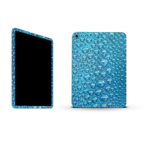 Image of MightySkins Carbon Fiber Skin Compatible with Apple iPad 10.9 inch 10th Gen (2022) Full Wrap Kit - Wavy Drops | Protective, Durable Textured Carbon Fiber Finish | Easy to Apply | Made in The USA