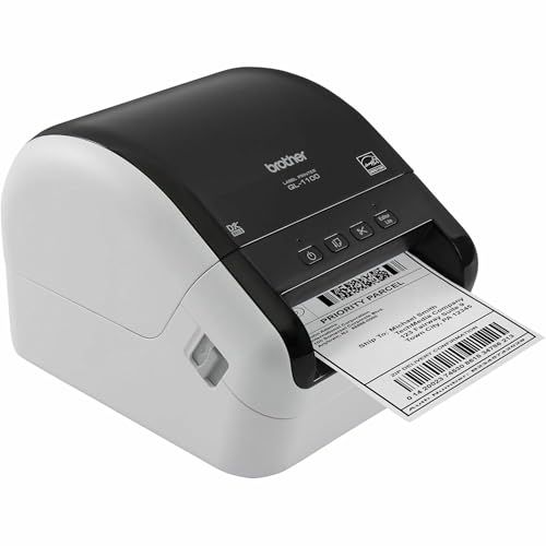 Brother QL-1100 Wide Format, Postage and Barcode Professional Thermal Monochrome Label Printer,...