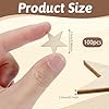 100pcs Wooden Stars for Crafts 1 Inch Unfinished Wooden Stars Ornaments Wood Star Cutouts Blank Slices for DIY Crafts Wedding Party Decor #1
