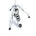 BRLUCKY Home Professional Pedal Control Style Drum High Hat Cymbal Stand with Pedal Silver & Black 3-7 Days Delivery