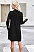 Halife Fall Long Sleeve Dresses for Women 2025 Black Knit Sweater Dress Casual Winter Outfits V Neck Tunic Dress L
