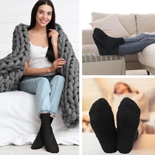 Image of Jspupifip Fluffy Socks for Women | Soft Home Slipper Socks Winter Fluffy Sleeping Christmas Sock, 6 /10 Pairs