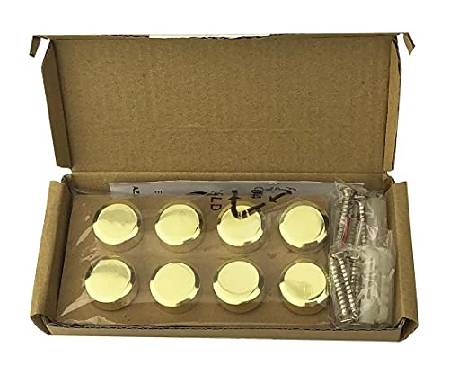 Image of Mirror Clip Mirror Hanging Hardware Mirror Holder Clips Metal Round Mirror Mounting Clips 8Pcs Zinc Alloy Clips for 3-6mm Thick AZVALVOL (Golden, 8)