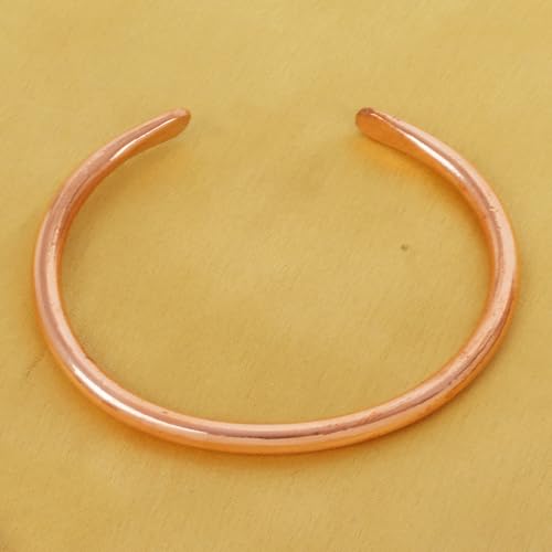 Image of Touchstone Copper Bracelet Tibetan Style. Hand Forged with Solid and high Gauge Pure Copper.