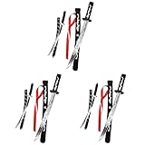 PRETYZOOM 3pcs Japanese Samurai Swords Samurai Sword Prop Cosplay Samurai Sword Sword Toy Toys 2pcs
