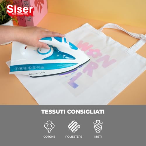 Siser Holographic Rainbow , 30cm x 0,5mt, Holographisches Thermotransfer-Vinyl für die individuelle Gestaltung von Stoffen, Kleidung und Accessoires, Bastelartikel, leicht zu schneiden