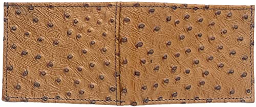 Silverton Men's Ostrich Print Genuine Leather Bi-Fold honey wallet3