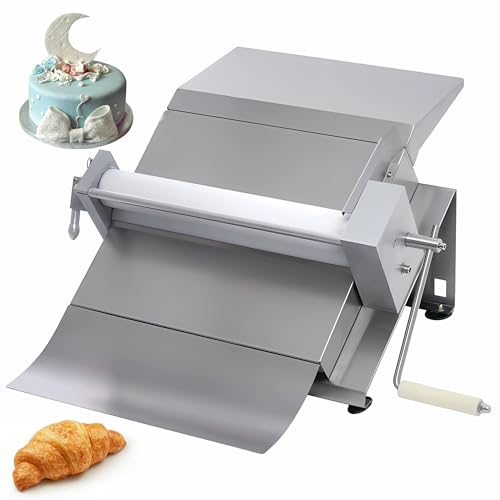 Intsupermai SMS056928 Manual Dough Sheeter 16.5 Inch Pastry Dough Roller Machine Stainless Steel Dough Press Sheeter Fondant Sheeter cover