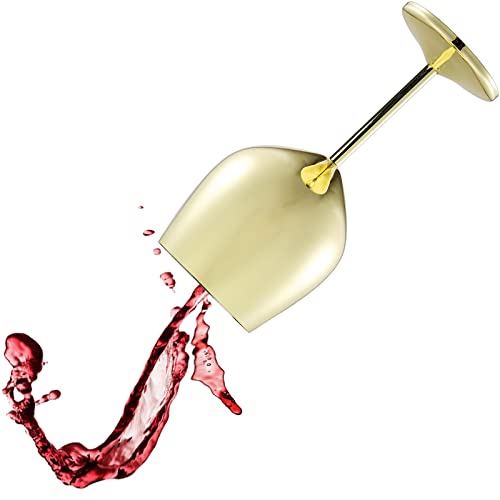 Deayou 2 Pack Stainless Steel Wine Glasses, 17 Oz Unbreakable Stemmed Wine Glass, Gold Steel Shatterproof Wine Goblet, Portable Metal Drinkware For Pool, Champagne, Cocktail, Indoor Outdoor, Party #TOP4