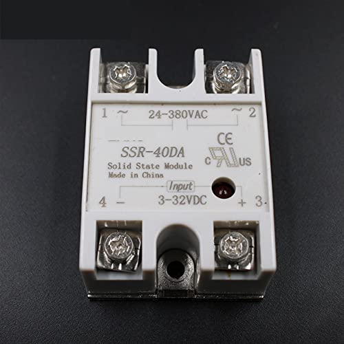 Relé SSR-40 DA de 40A con entrada de 3-32VDC para control de temperatura 3