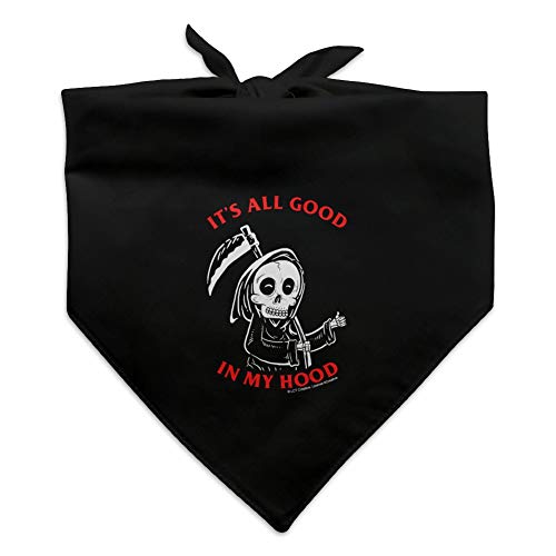 GRAPHICS & MORE It's All Good in My Hood Death Grim Reaper Funny Humor Dog Pet Bandana