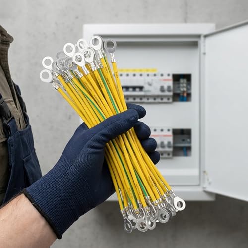 Cables de puente de conexión a tierra industriales con correa de cobre de 9.8 pulgadas e islamiento 3