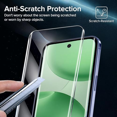 Image of Advanced HD+ UV Tempered Glass Screen Protector For Tecno Phantom X2 / X2 Pro (6.8 Inch, Pack of 1) Full Adhesive UV Curved Screen Guard, Case Friendly with installation kit & Guide