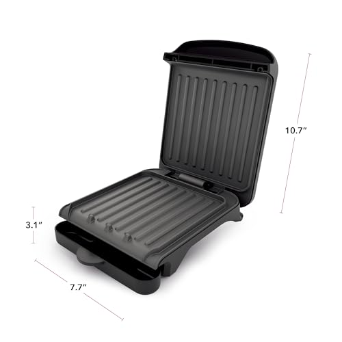 OVENTE 2-Serving Electric Indoor Grill & Panini Press with Easy Clean Non-Stick Plate Coating, Opens 180 Degrees, 8.15" x 7.4" Space Saving Design, 750W Contact Grill for Burgers & More, Black GP222B 3 OVENTE 2-Serving Electric Indoor Grill & Panini Press with Easy Clean Non-Stick Plate Coating, Opens 180 Degrees, 8.15" x 7.4" Space Saving Design, 750W Contact Grill for Burgers & More, Black GP222B - Image 4