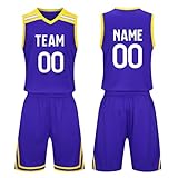 Camiset Baloncesto Niño, Equipación Baloncesto Niño Sin Mangas Conjunto Baloncesto Niño 2 Piezas, Trajes de Baloncesto Pantalones Cortos Baloncesto para Niños y Adultos