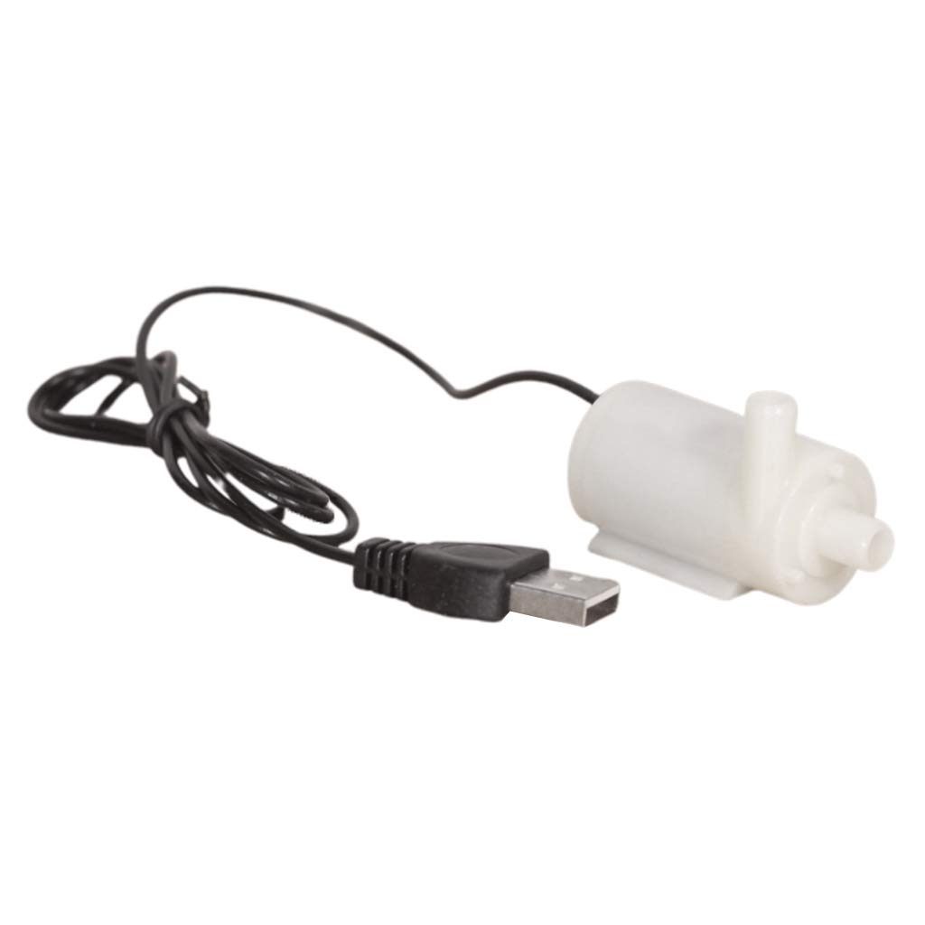 Skkwjege Black+White Usb Mini Submersible Pump Dual-Purpose For Fish-Tank Hydroponics Fountains
