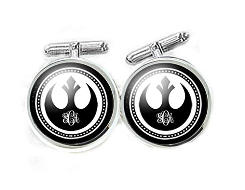 Rebel Star Wars Monogram Cufflinks, Handmade Personalized Cufflinks