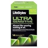 Lifestyles Ultra Sensitive 14 Premium Lubricated Latex Condoms Thin