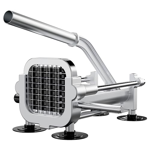 Eascandy French Fry Cutter, Heavy Duty Potato Slicer, Stainless Steel Potato Cutter with 3/8 Inch Blades for Sweet Potato, Carrot, Yam, Cucumbers. Eascandy French Fry Cutter, Heavy Duty Potato Slicer, Stainless Steel Potato Cutter with 3/8 Inch Blades for Sweet Potato, Carrot, Yam, Cucumbers.