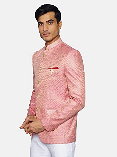 Image of WINTAGE Men's Banarasi Rayon Cotton Green Bandhgala