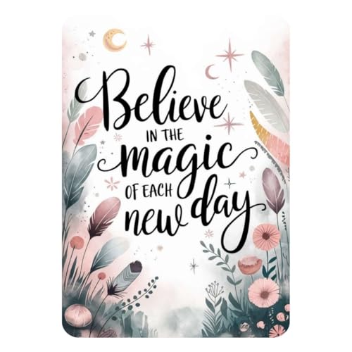 Image of Zesta Bathroom Decor Items Washroom Decor Tin Sign | Aesthetic Posters Wall Poster for Bedroom | Magnetic Cafe Decoration Items / Restaurant Decorations Items | Quirky Home Decor Bar Accent (Believe in Magic)