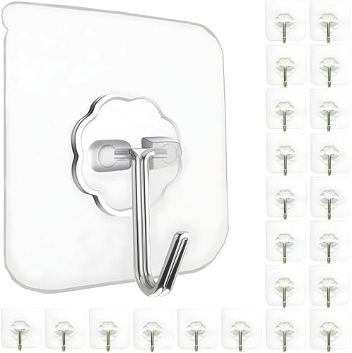 Image of Nibbler Wall Hooks for Hanging Strong Hook for Wall Hanging Without Drill Self Adhesive Hooks for Wall Heavy Duty Wall Stick Hook Wall Hanger Hook (Flower Hook, 5, Count)