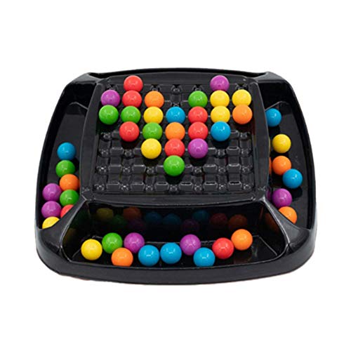 Preisvergleich Produktbild Regenbogenball Matching Schachbrett Spiel, Rainbow Ball Elimination Game Toy Multiplayer-Interaktion, Mit 48 Stück Farbigen Perlen,Für Kinder Jungen Mädchen Logikspiel Denkspiel