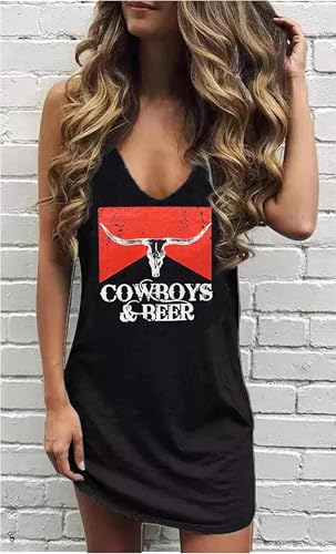 Image of CHUNTIANRAN Mini Dress for Women Swimsuit Coverup Beach Hawaiian Tank Dress | Country Concert Outifts for Women Summer Dress Vacation Outfits